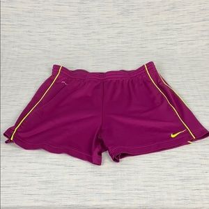 Nike Dri Fit Raspberry Soccer Athletic Shorts Sz L